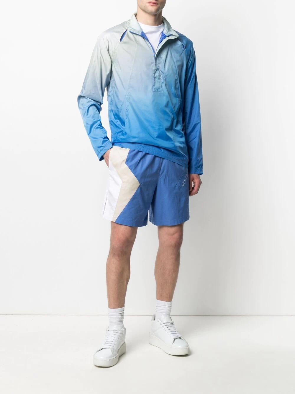 colour-block track shorts - 2