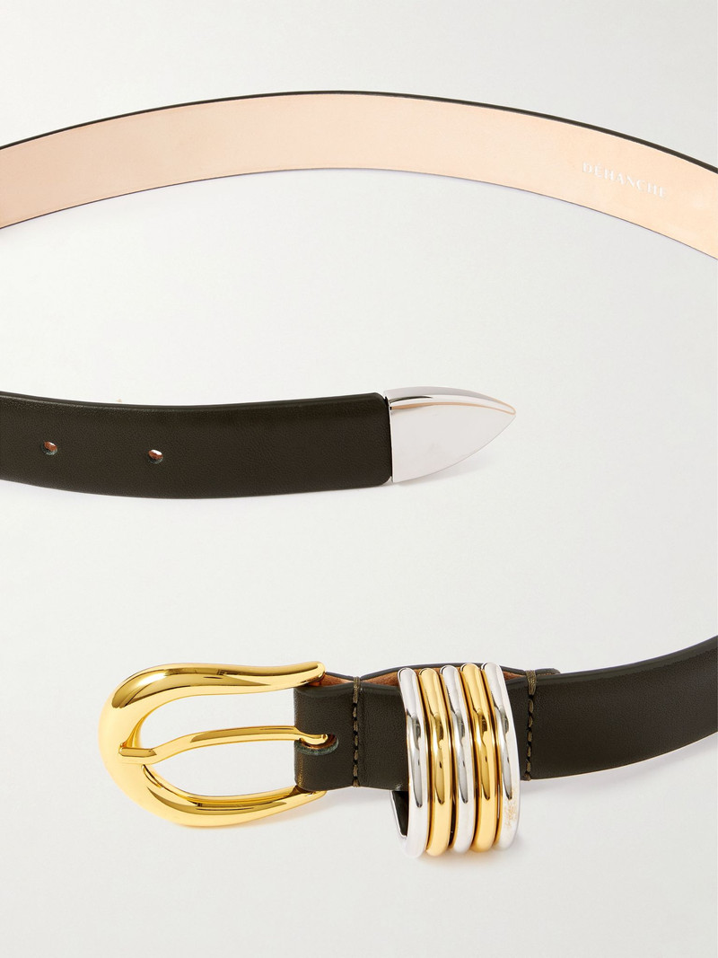 Hollyhock leather belt Dark green 3