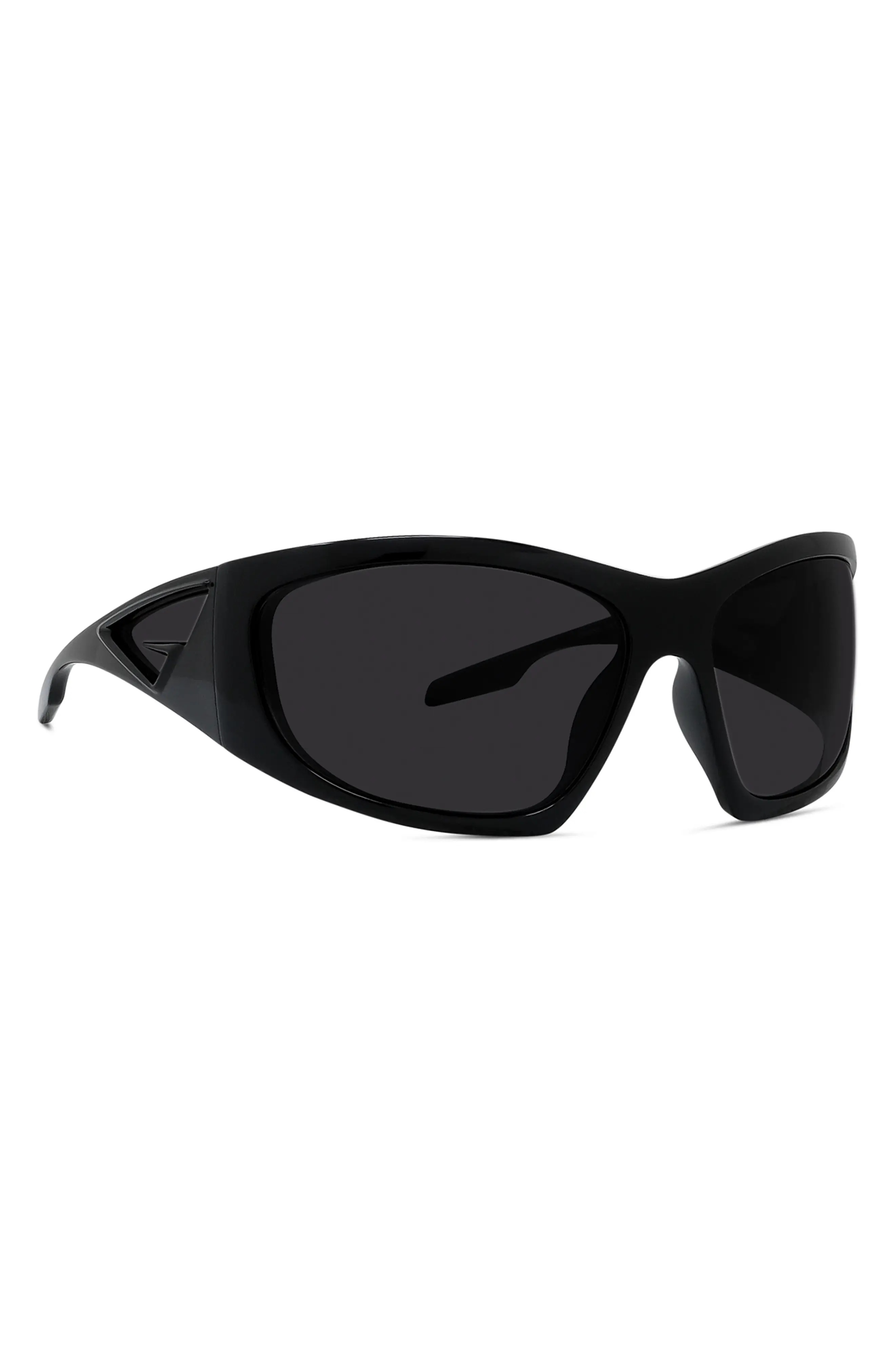 Givcut 67mm Oversize Geometric Sunglasses in Shiny Black /Smoke - 3