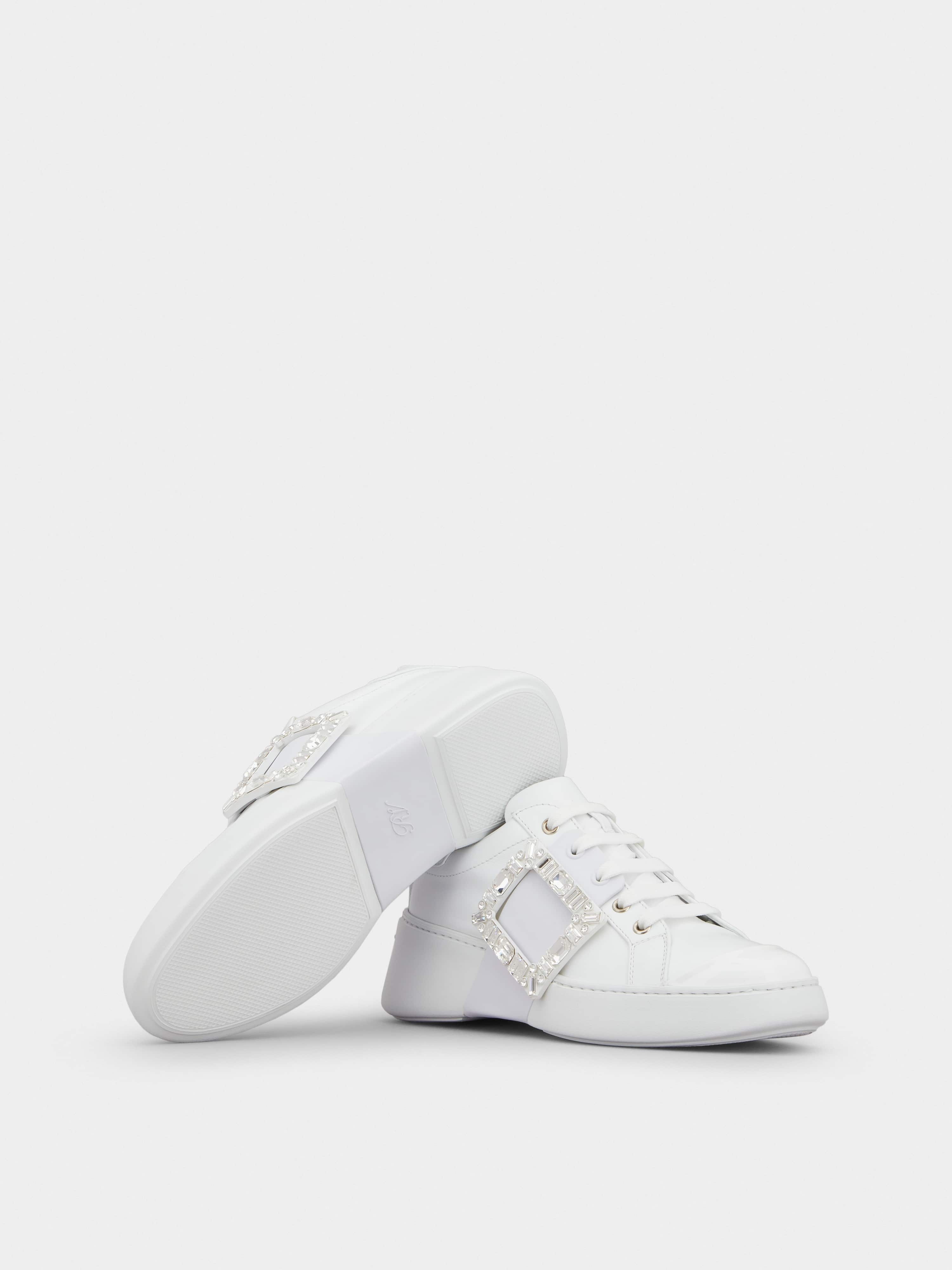 Viv' Skate Strass Buckle Sneakers in Soft Leather - 2