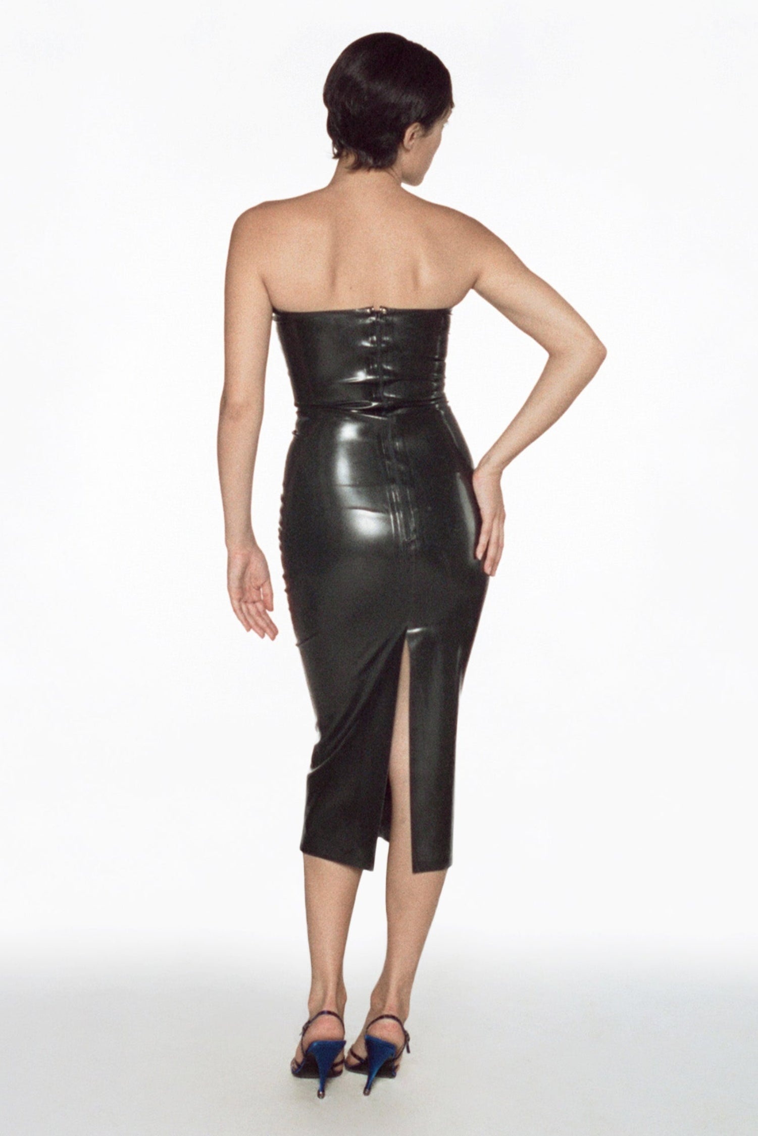 LILA DRESS - BLACK LATEX - 3