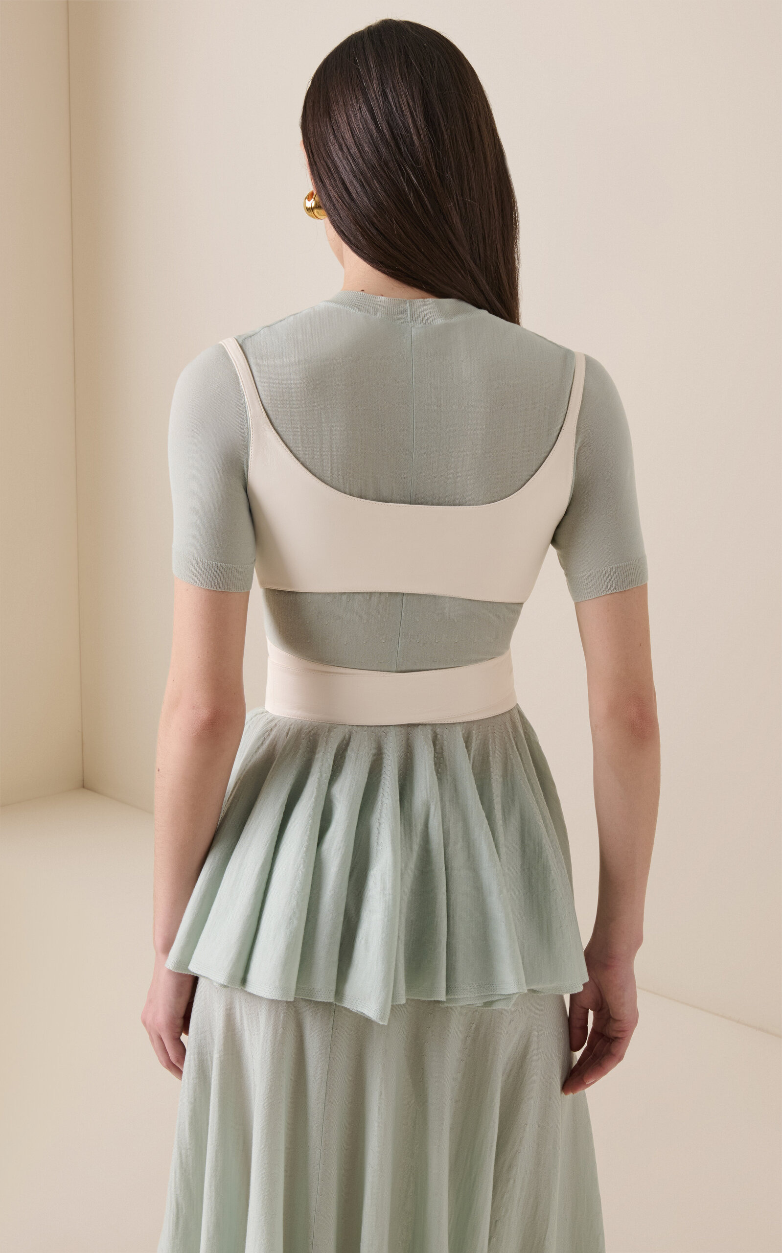Cross Leather Top white - 4