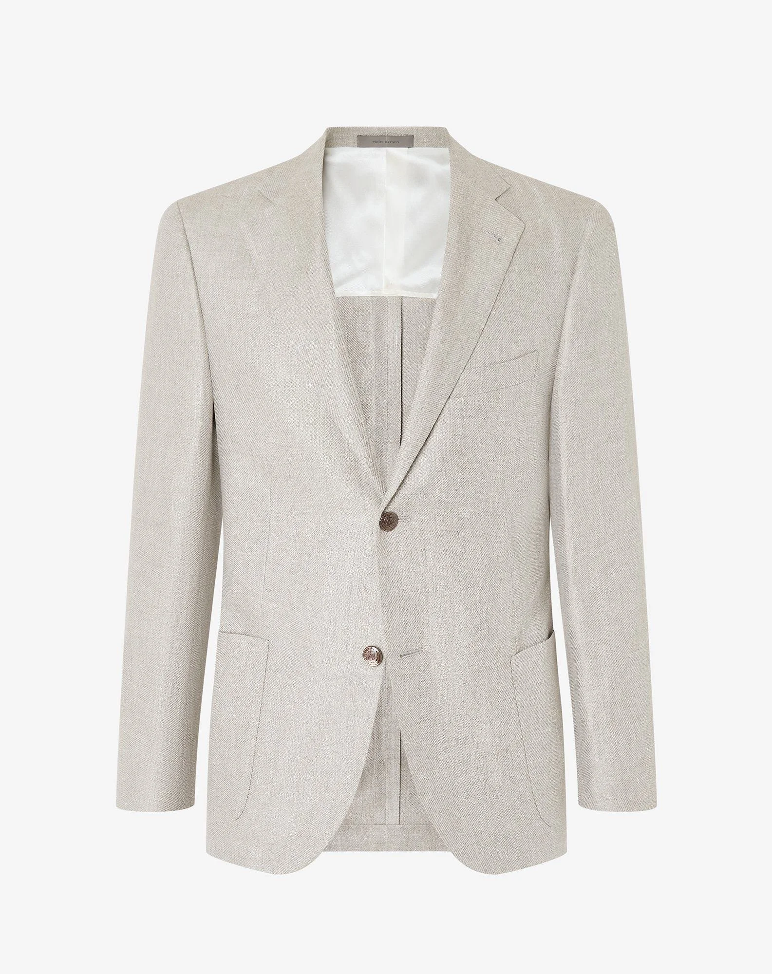 Beige linen and lyocell jacket - 1