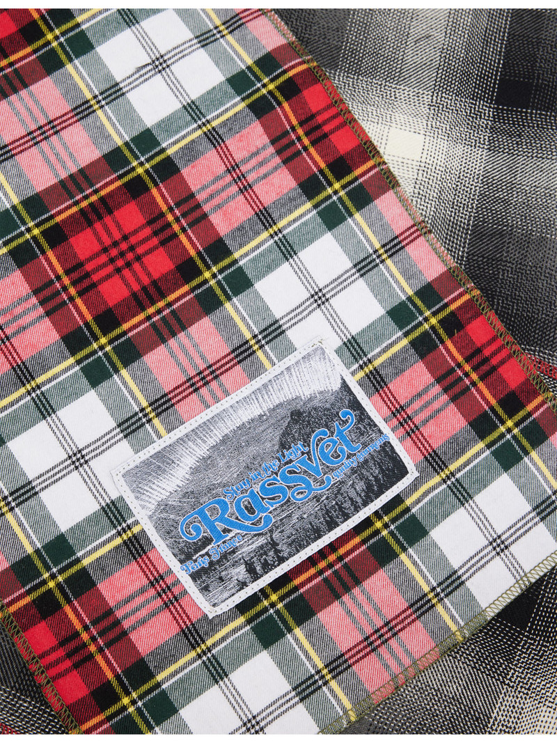 RASSVET Double Check-Print Cotton-Poplin Scarf outlook