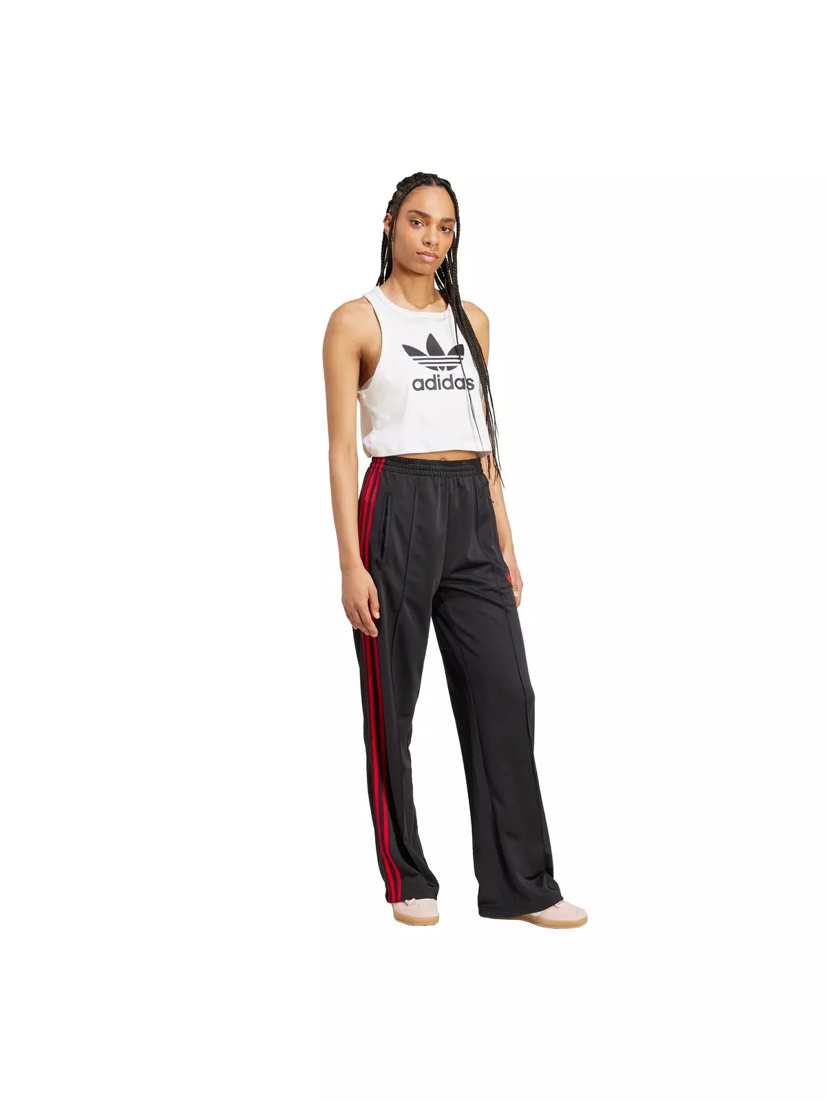 Originals Women's Adicolor Classic Firebird Loose Track Tracksuit Bottoms -Black/Red - 5