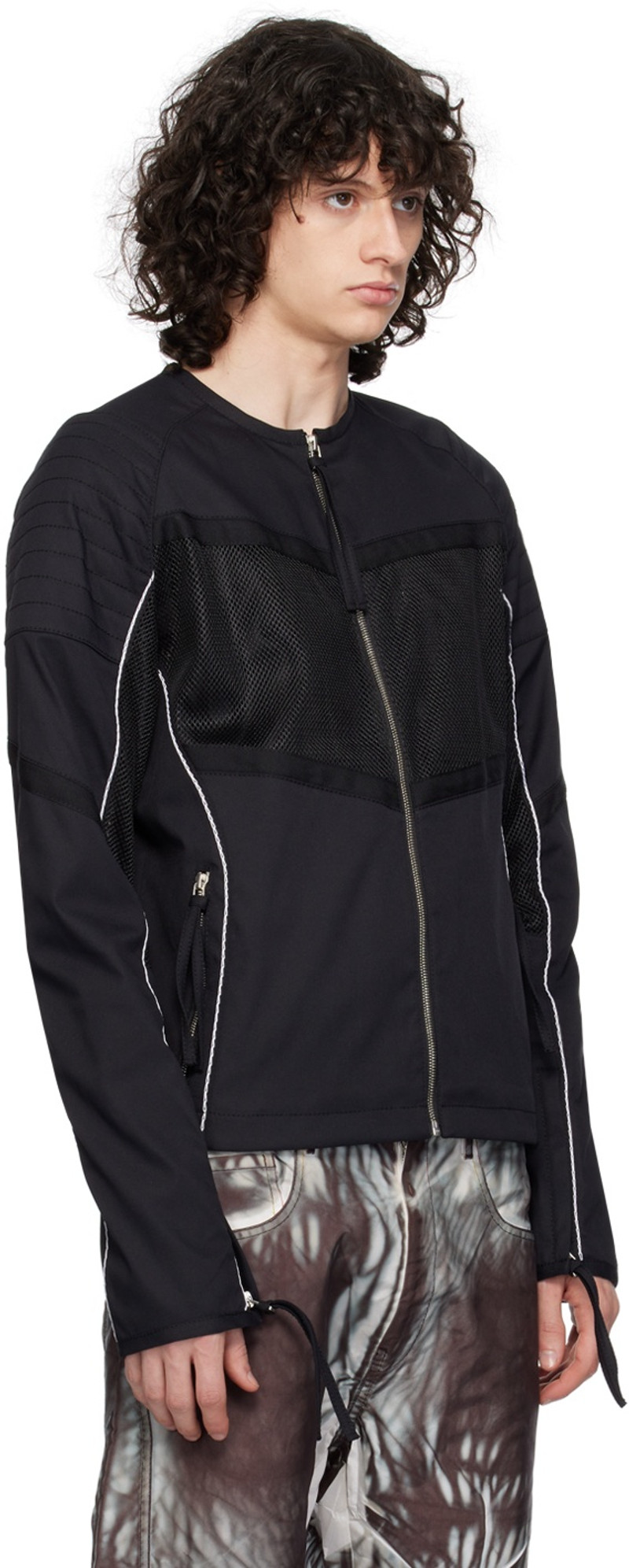 Kanghyuk Black Lock Stitch Jacket outlook