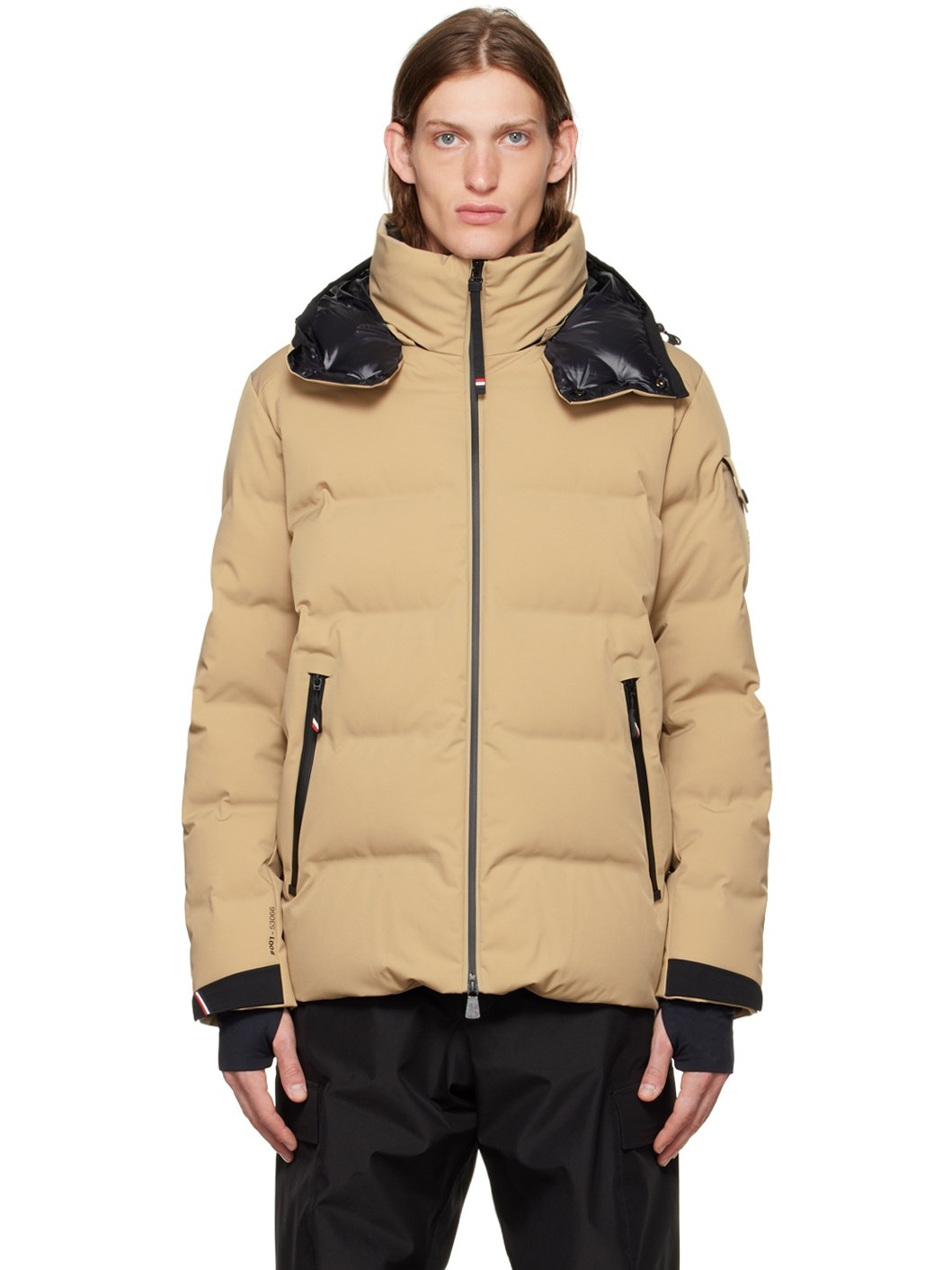 Beige Patch Down Jacket - 1