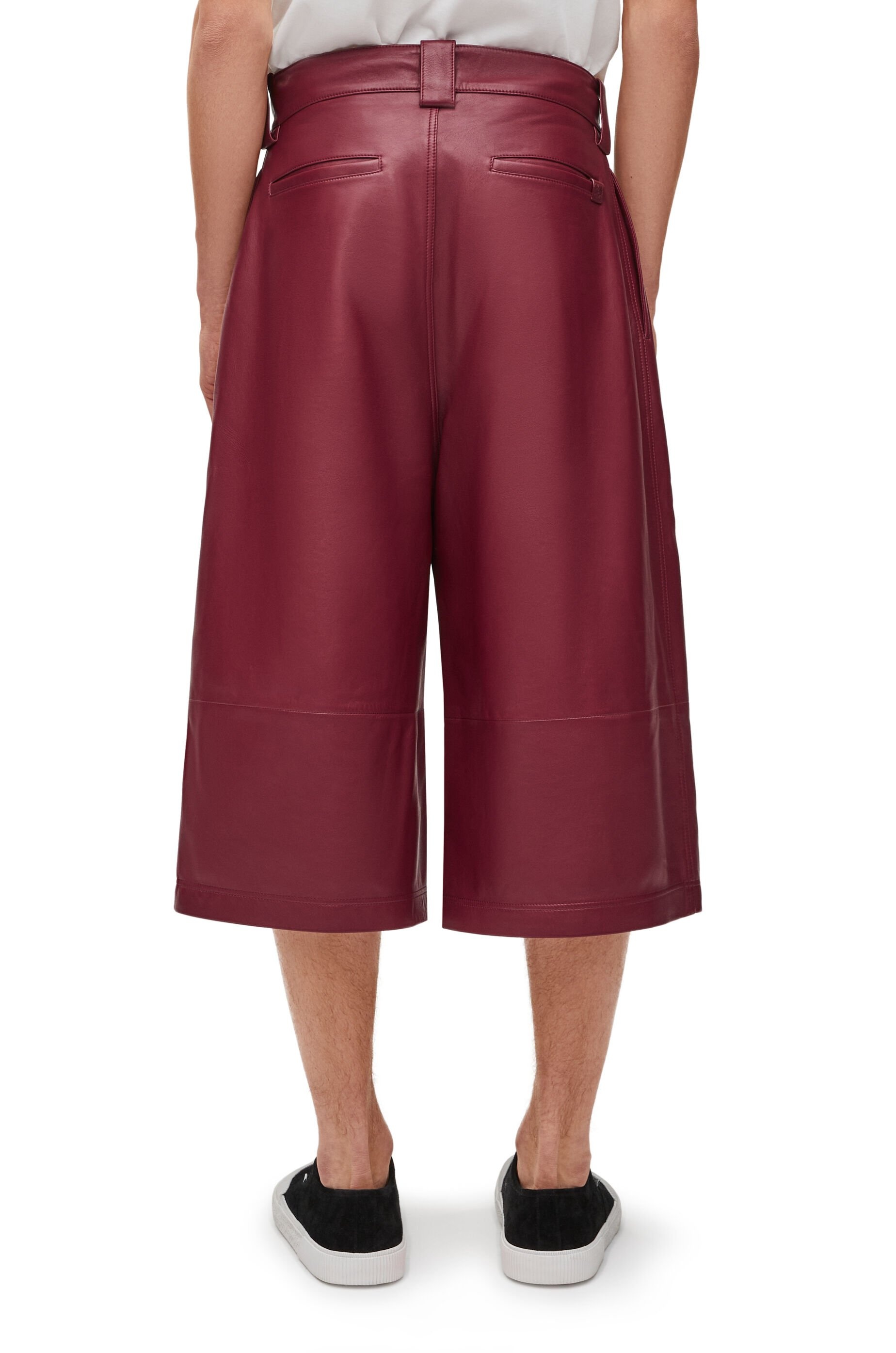 Pleated shorts in nappa lambskin - 4