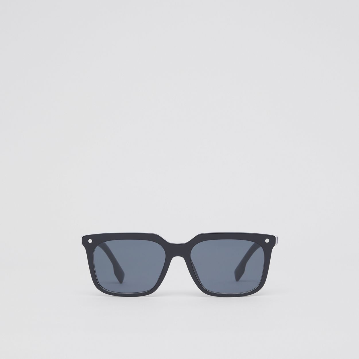 Stripe Detail Square Frame Sunglasses - 1