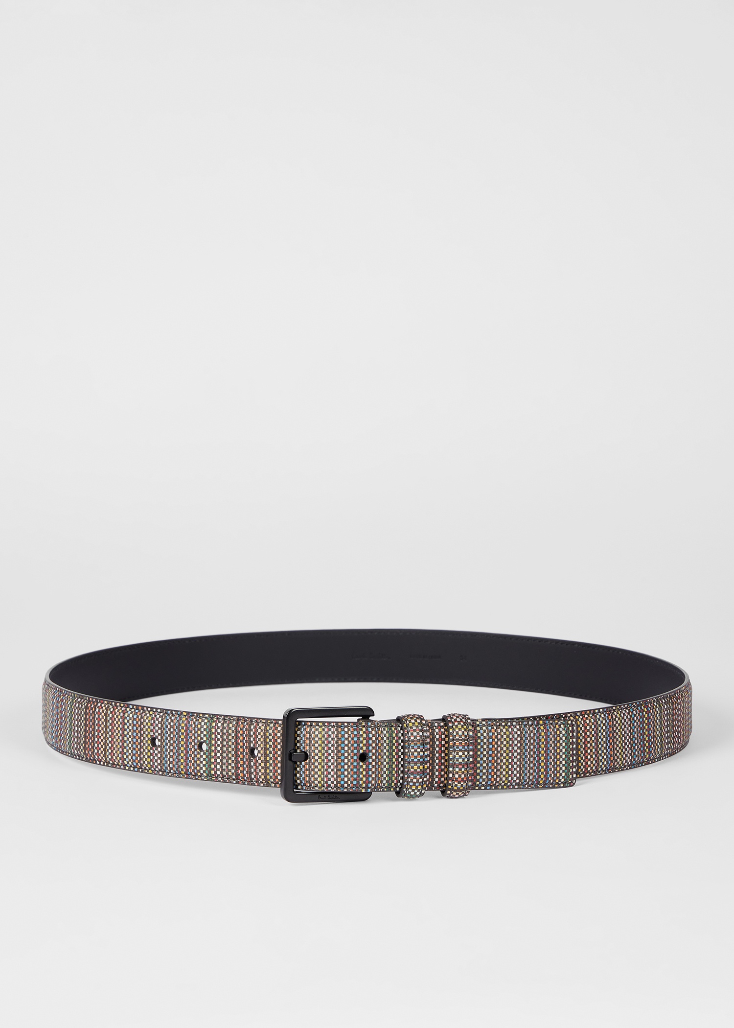 'Signature Stripe' Coated Canvas Belt - 4