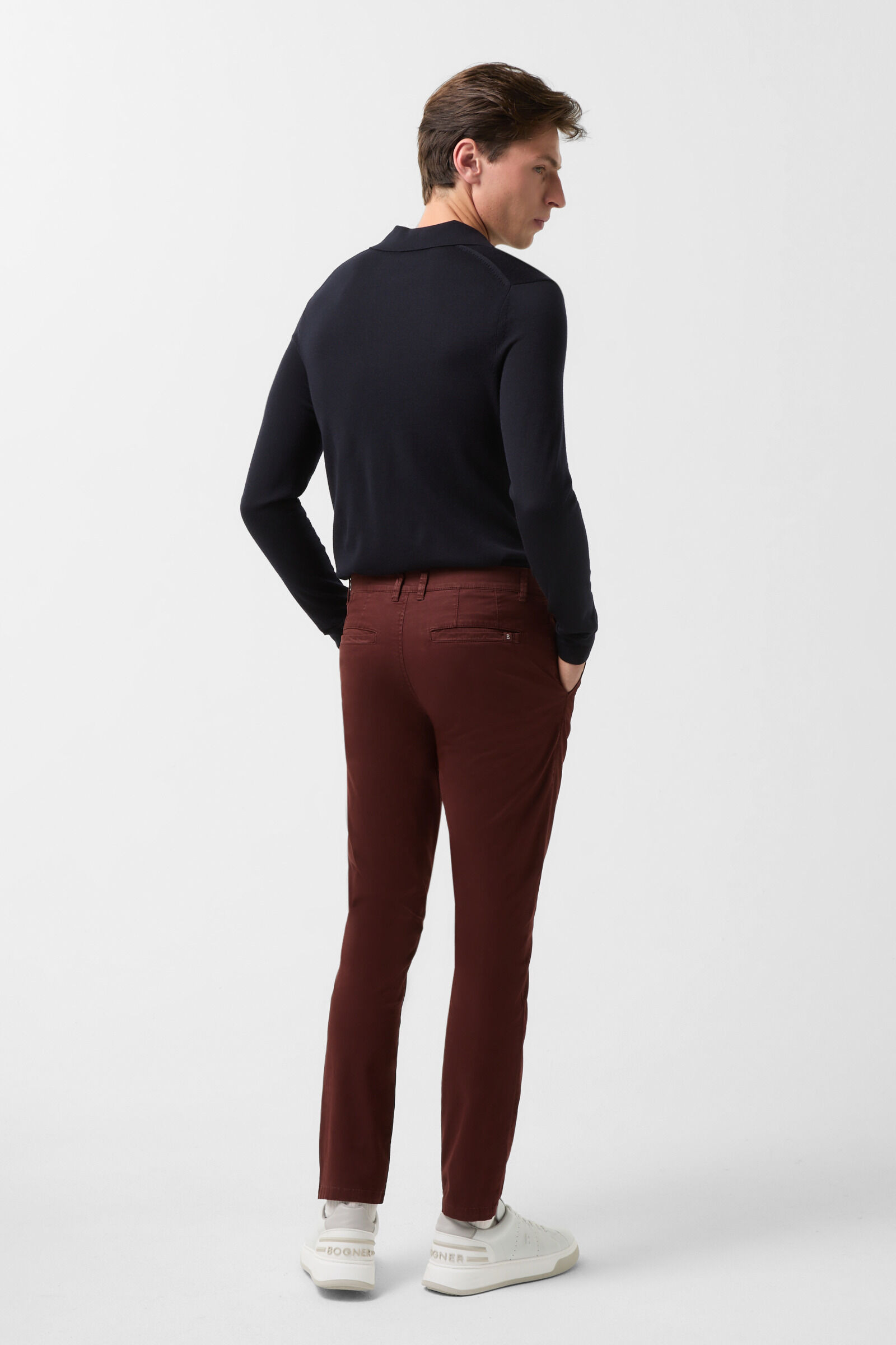 Chinos Nik in Wine red - 3