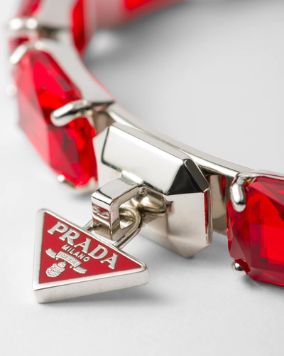 Prada Metal bracelet with crystals outlook