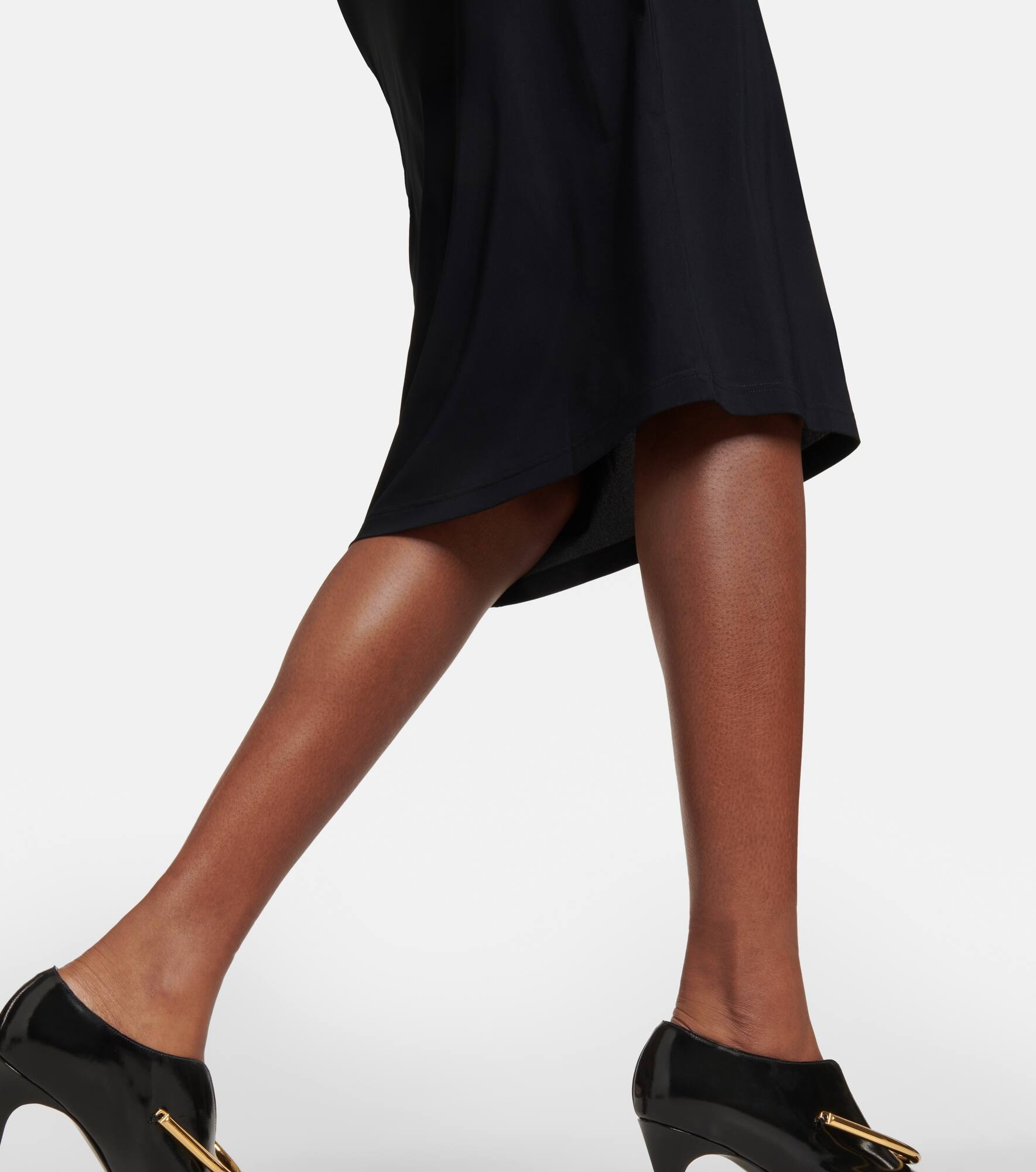 Fitted jersey midi dress - 5