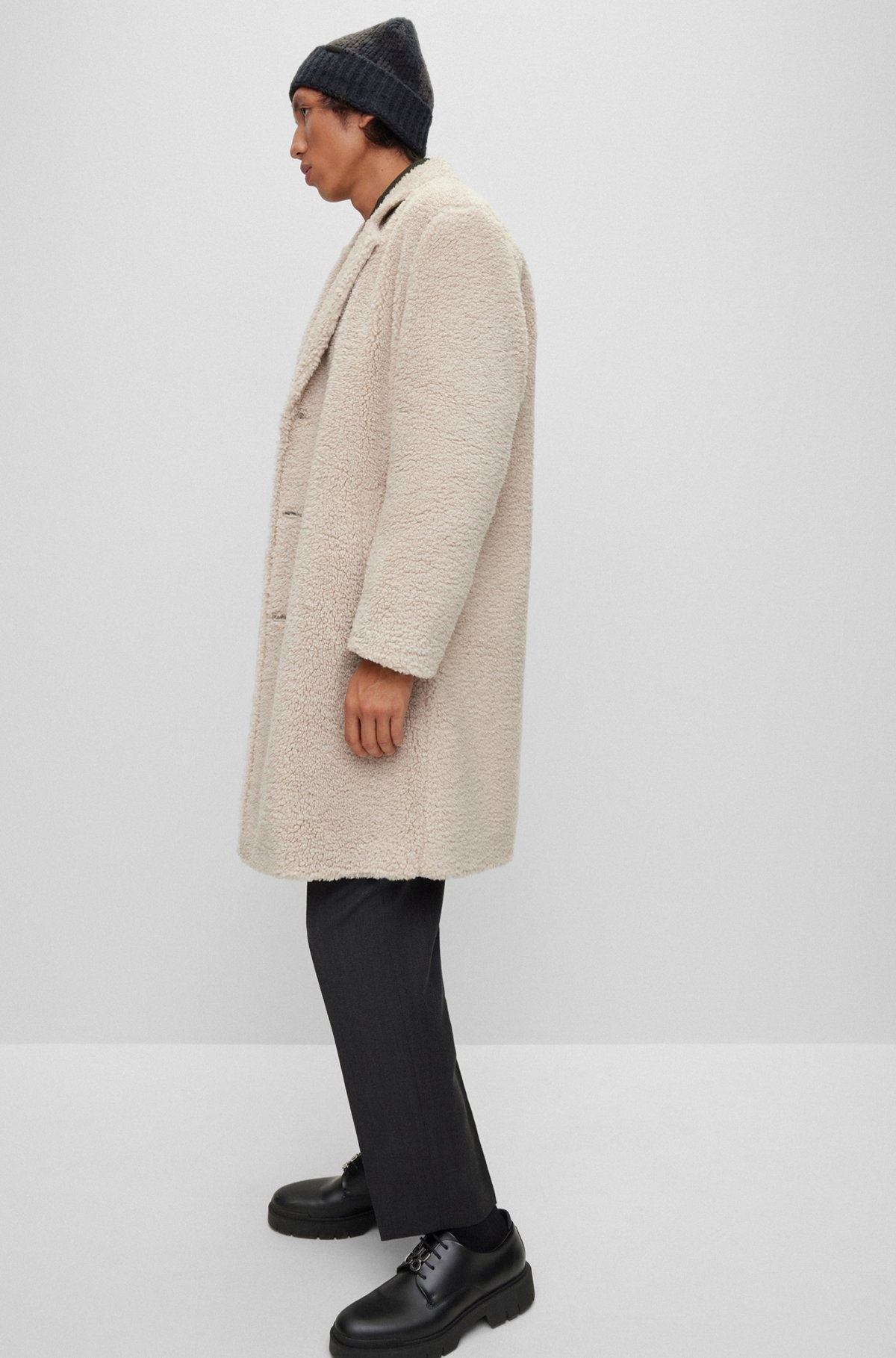 REGULAR-FIT COAT WITH VINTAGE-STYLE BUTTONS - 7