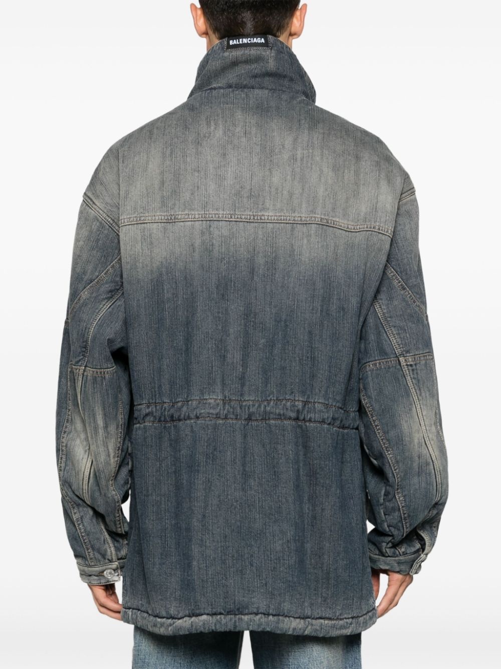 faded denim jacket - 5