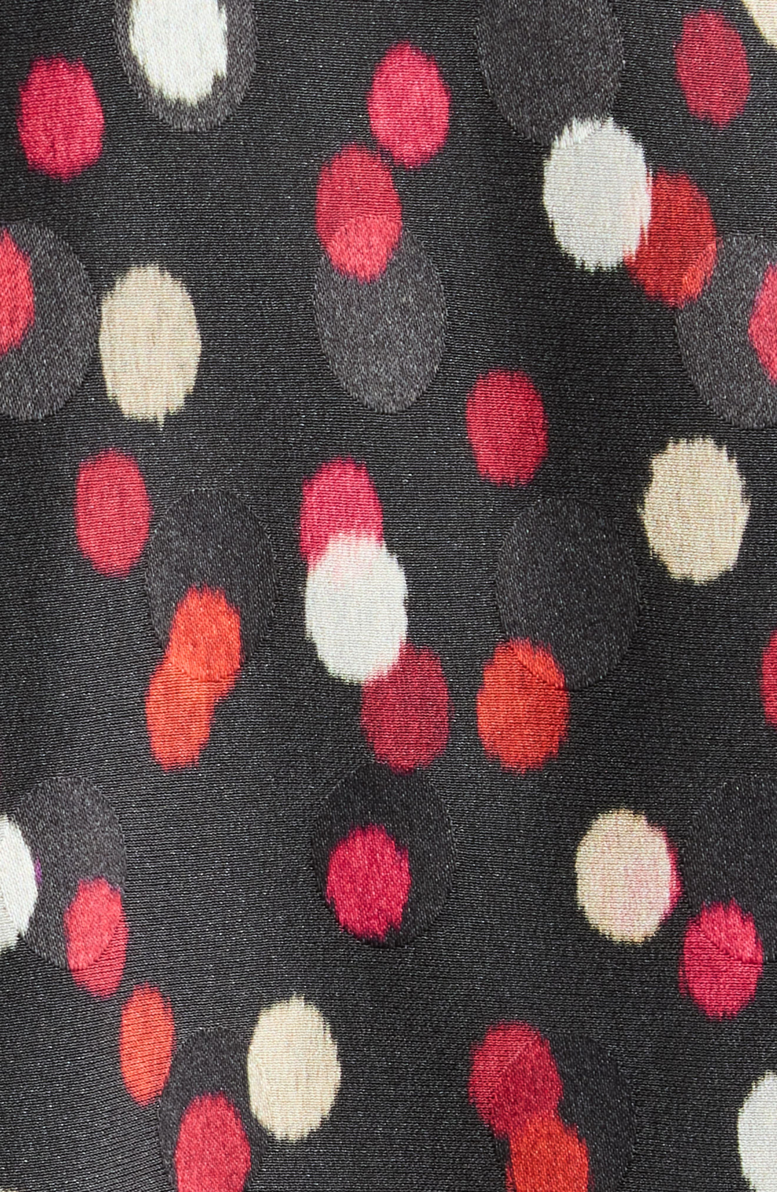 Isabel Marant Rusak Polka Dot Stretch Silk Popover Shirt in Black/Red at Nordstrom - 6