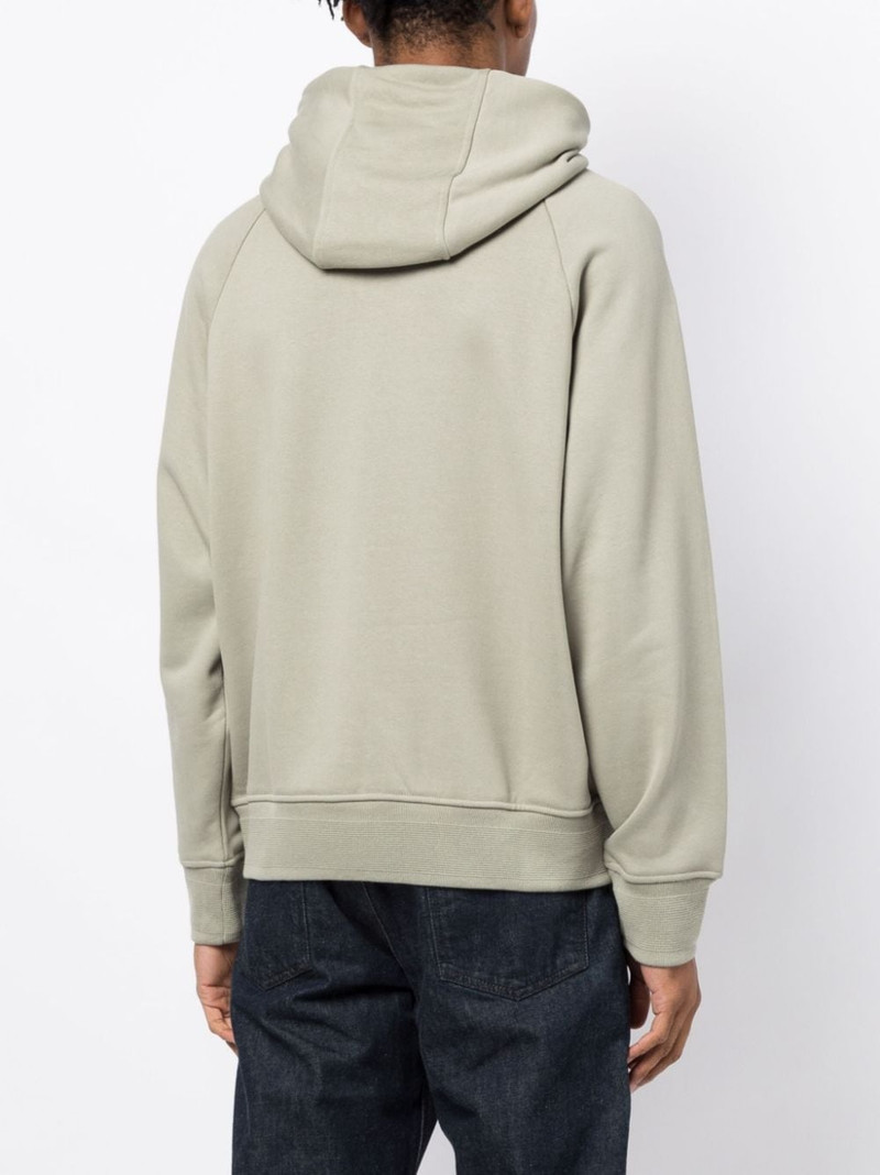 logo-embroidered cotton hoodie 4