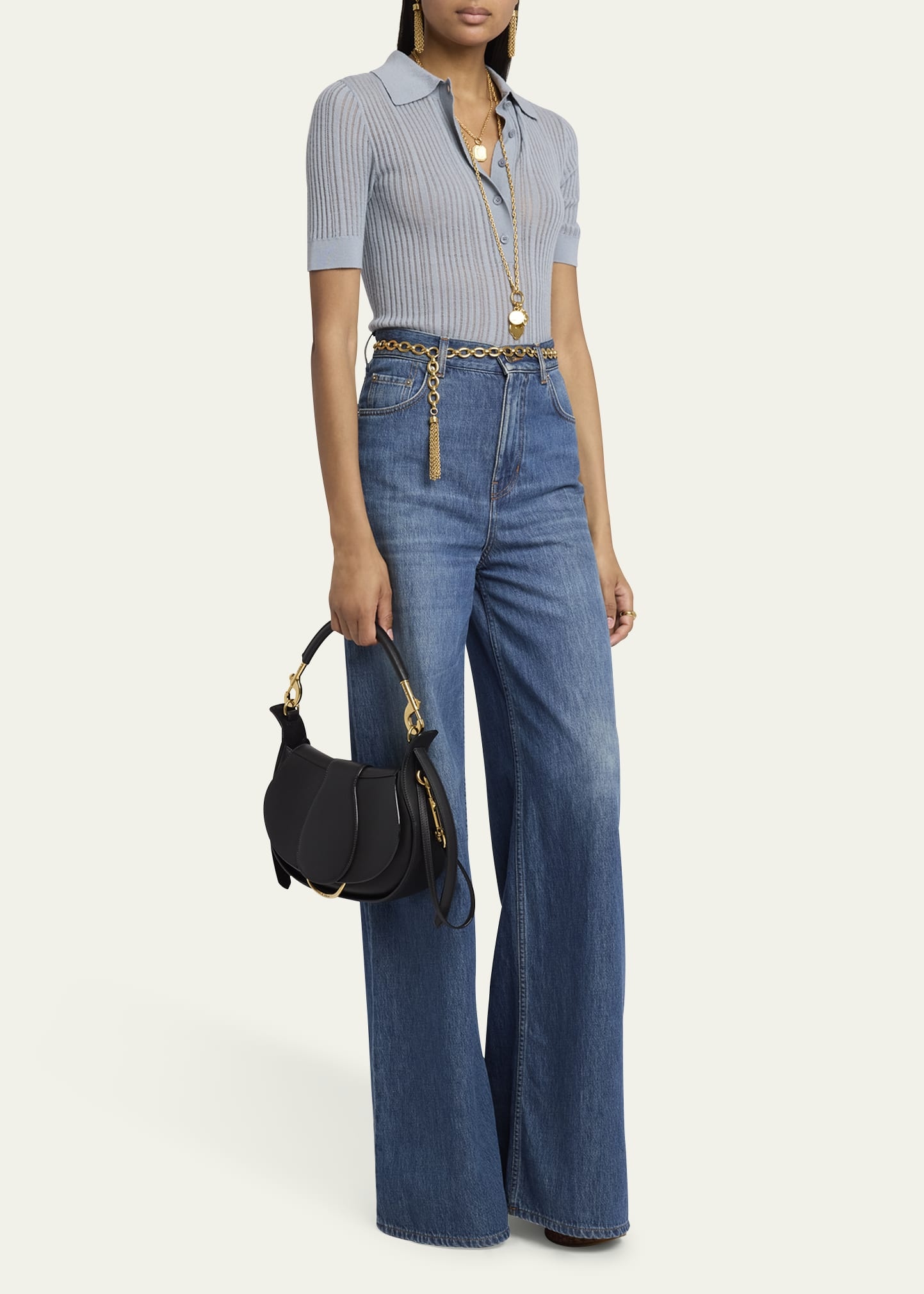 Ride Flap Shoulder Bag in Smooth Calfskin - 6