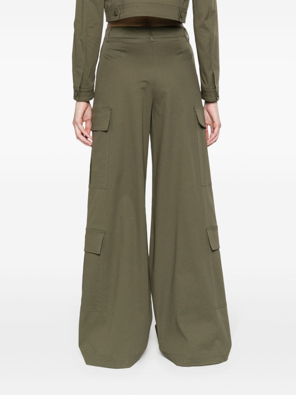 wide-leg cargo trousers - 4