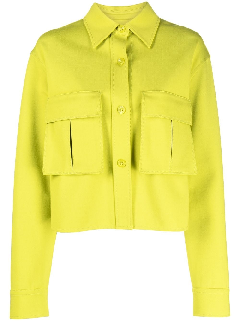 cropped shirt jacket - 1