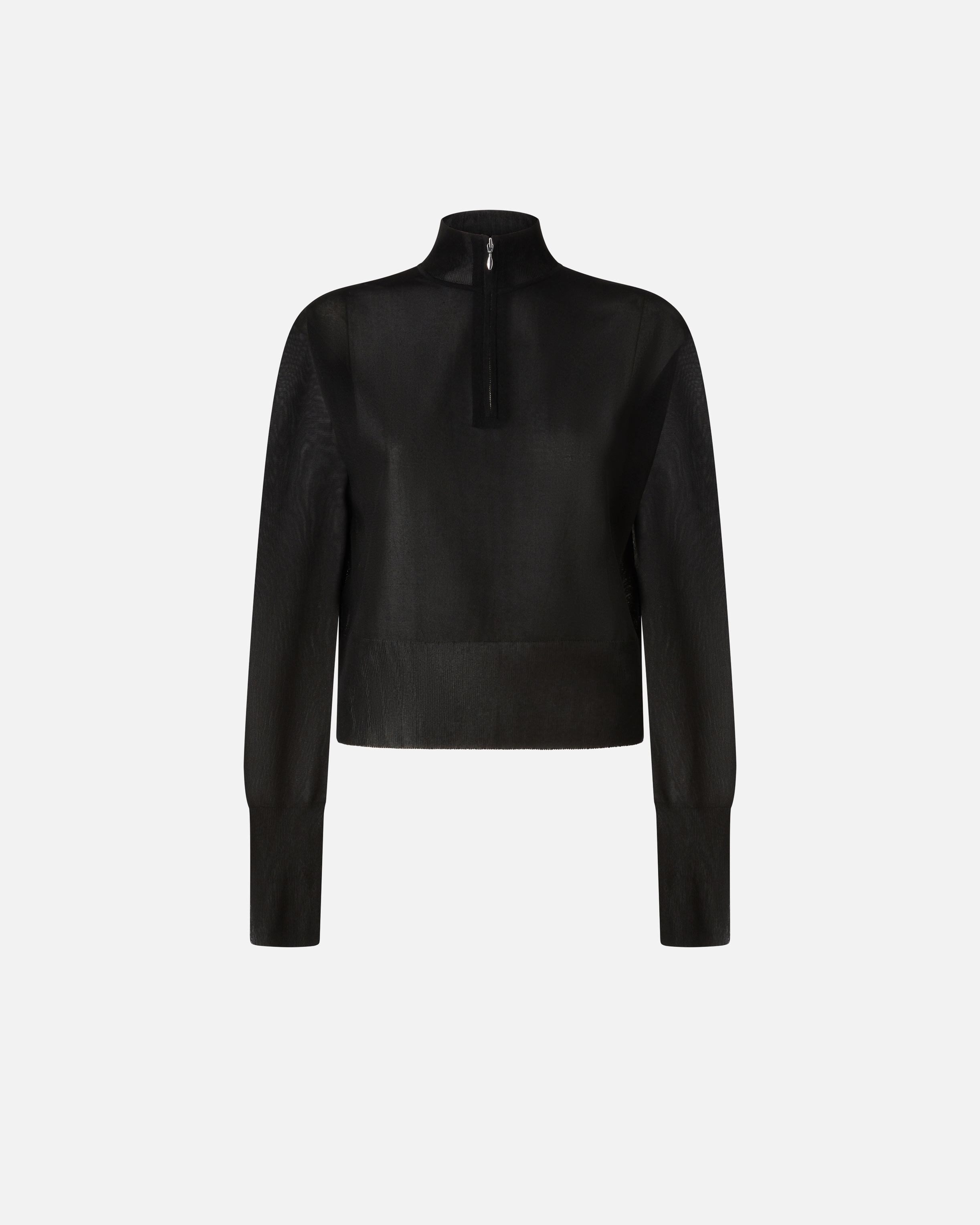 REIMAGINE SEMI-TRANSPARENT HALF-ZIP SWEATER PINKO X PATRICK MCDOWELL - 1
