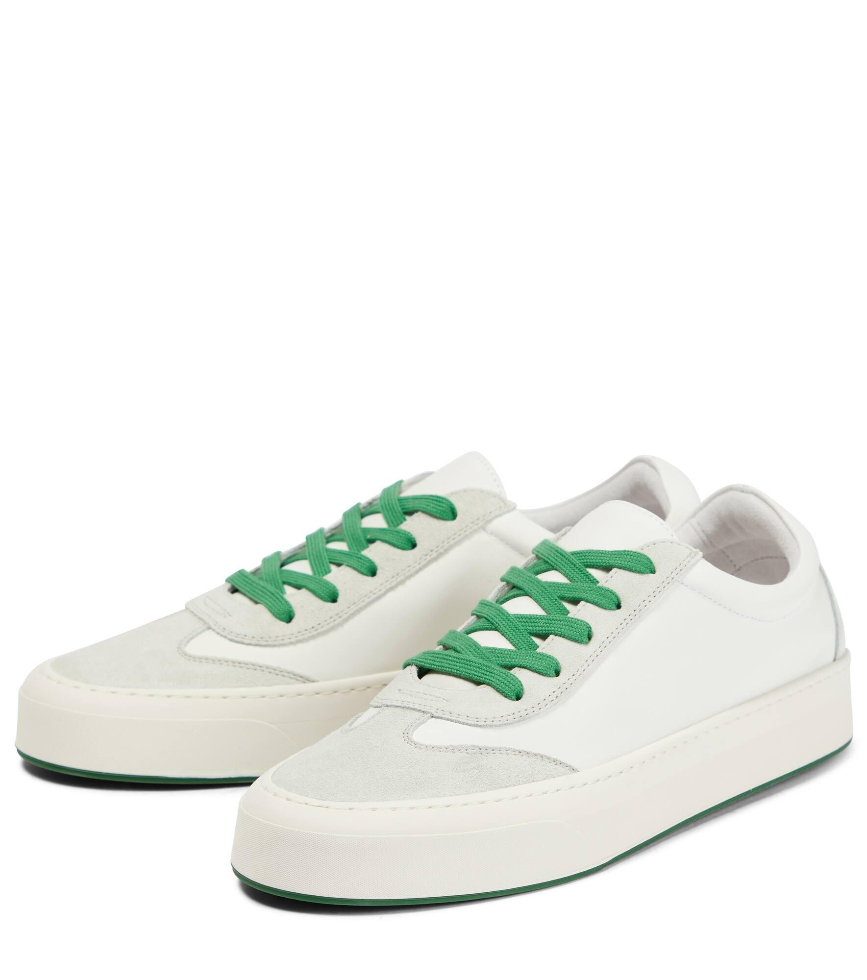 Marley suede-paneled leather sneakers - 5