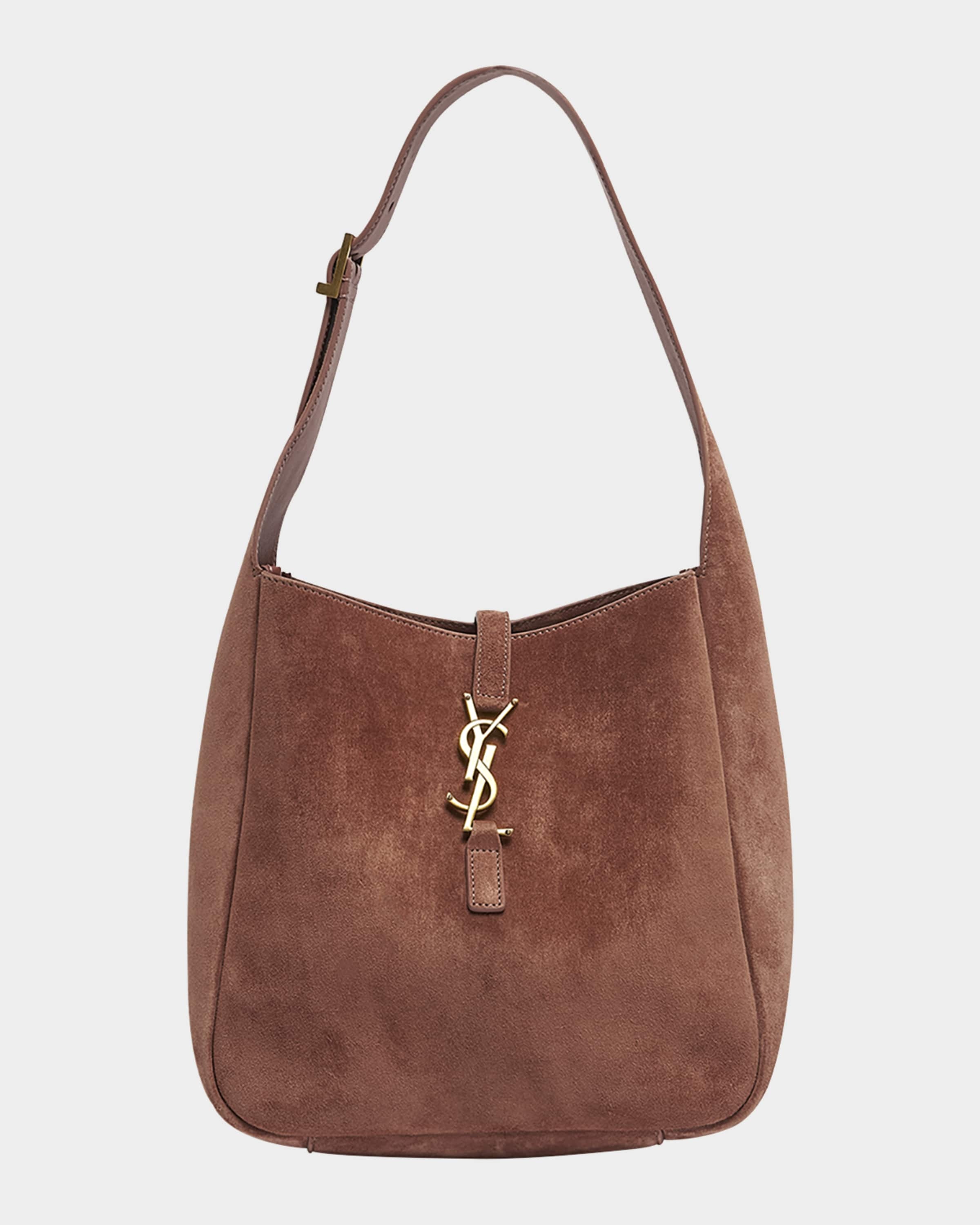 SAINT LAURENT Le A Small Suede Hobo Shoulder Bag
