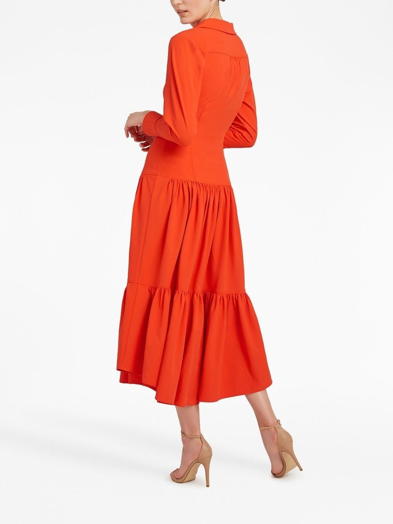 button-up long sleeve tiered dress 3