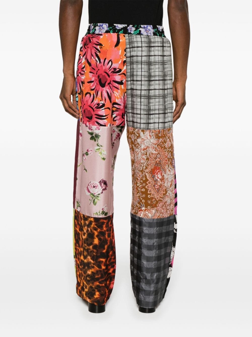 Regenerated Silk Scarves straight-leg trousers - 4