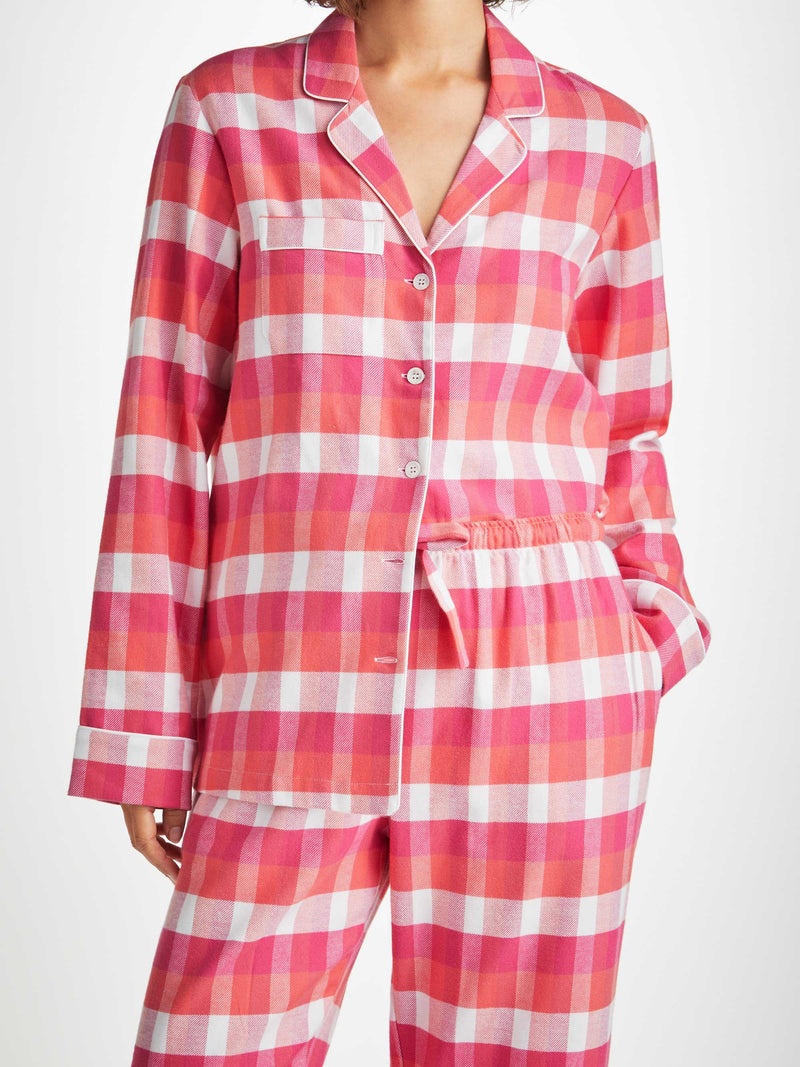 Women's Pajamas Kelburn 39 Brushed Cotton Pink - 5