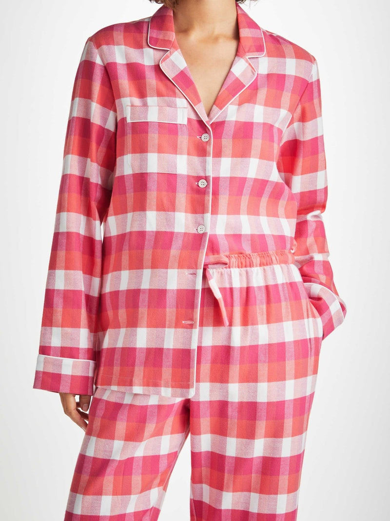 Women's Pajamas Kelburn 39 Brushed Cotton Pink 5