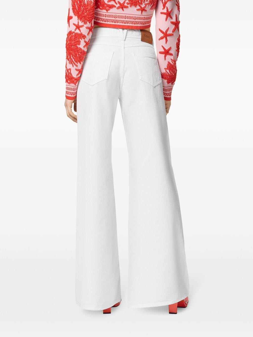 mid-rise flared jeans - 4