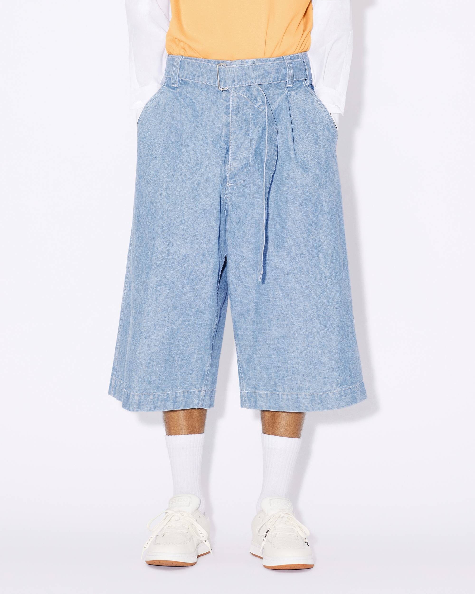 Denim military short trousers - 4