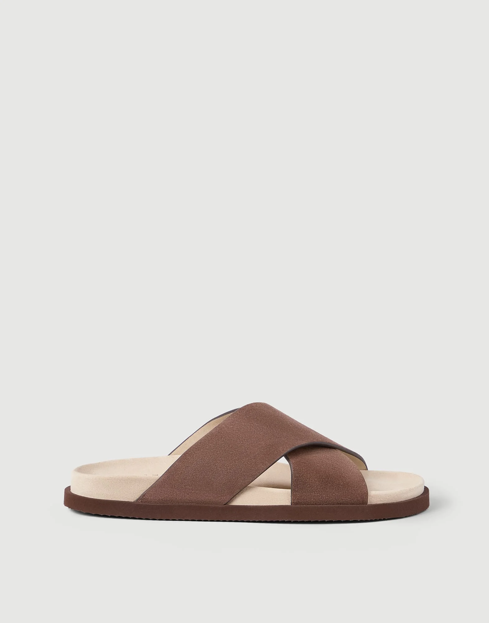 Suede crossover slides - 1