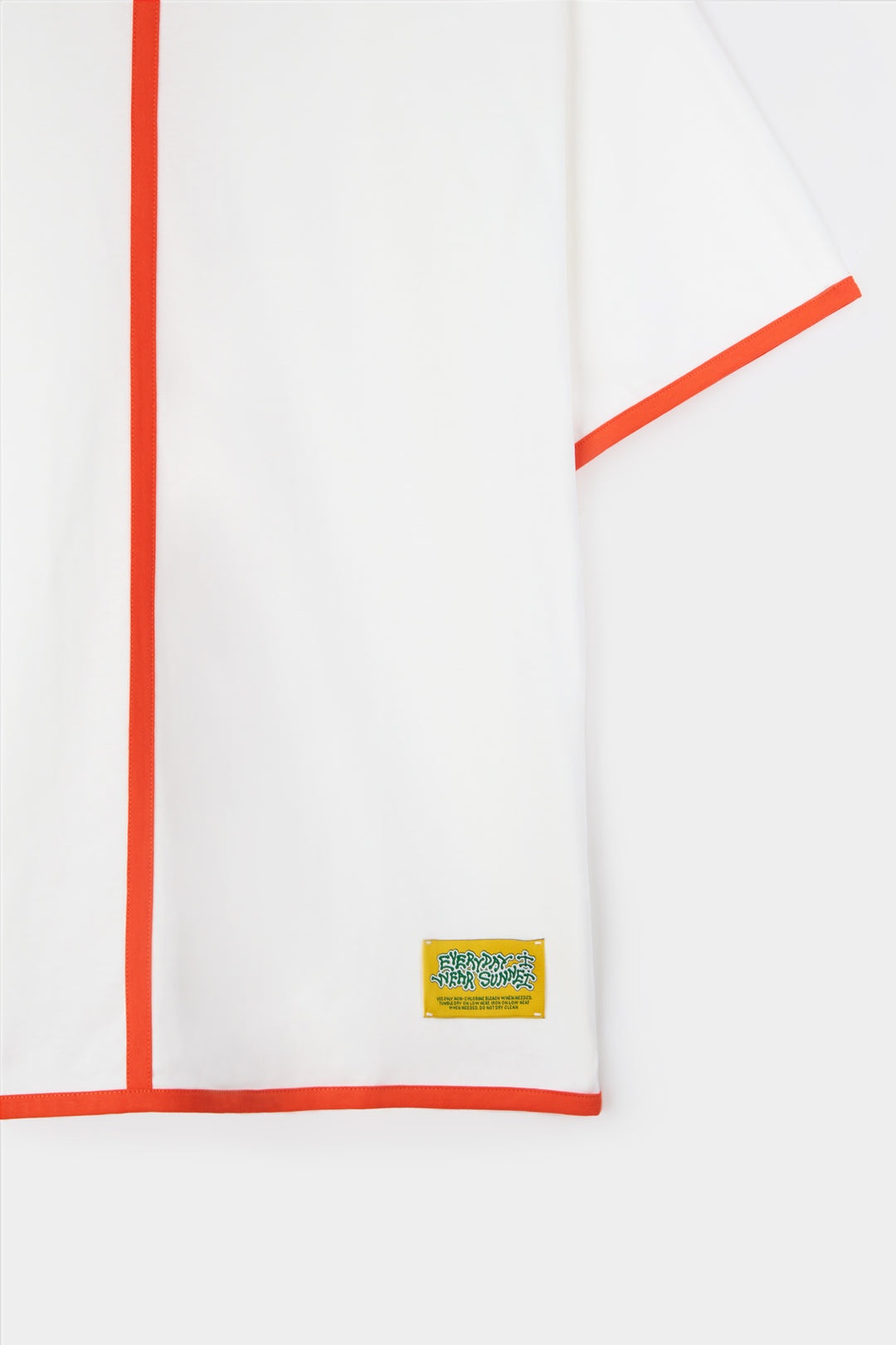 CLASSIC T-SHIRT WITH PROFILE / white & orange - 4
