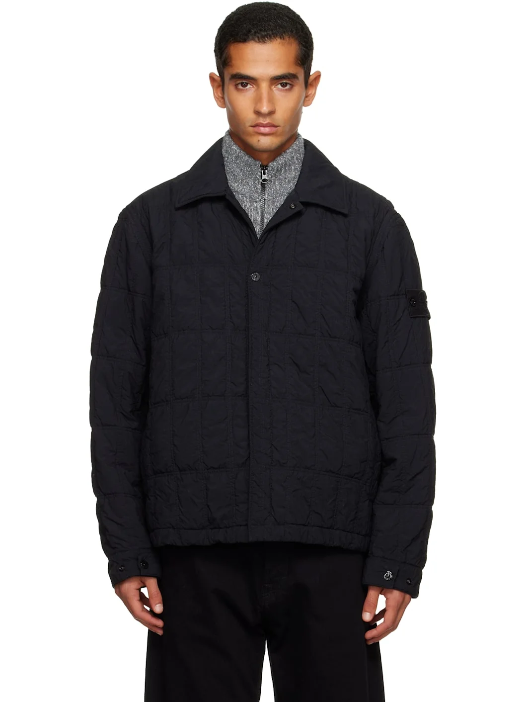 Black 4100099 Nylon Smerigliato Jacket - 1