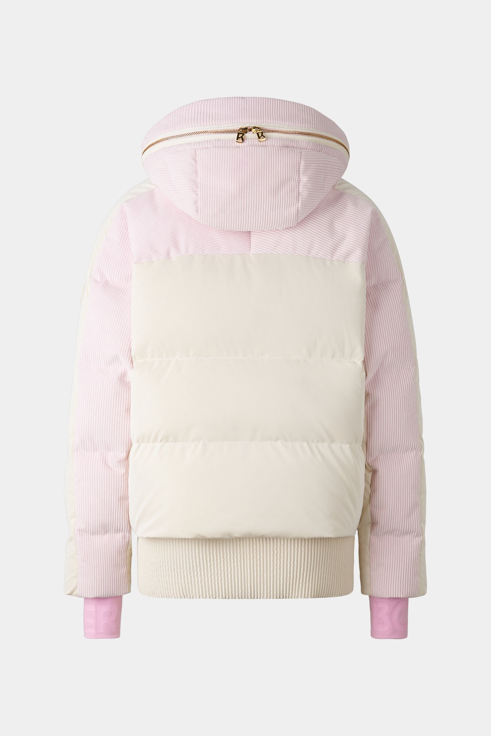 Inka Corduroy ski jacket in Pink/Beige - 3