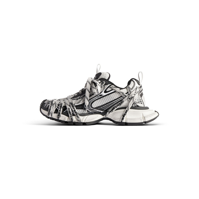 BALENCIAGA Men's 3xl Extreme Laces Logo Sneaker in White/black outlook