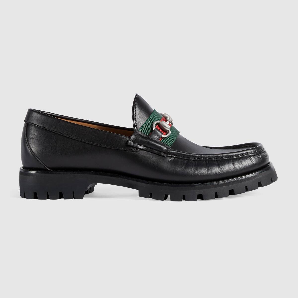 Leather Web Horsebit loafer  - 1