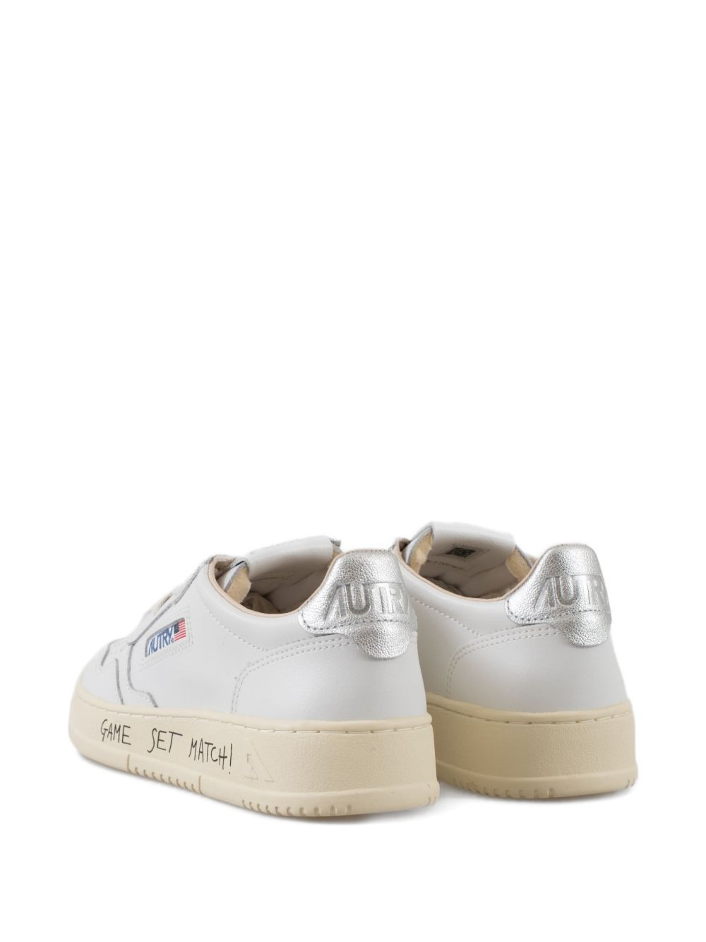 perforated leather sneakers - 4