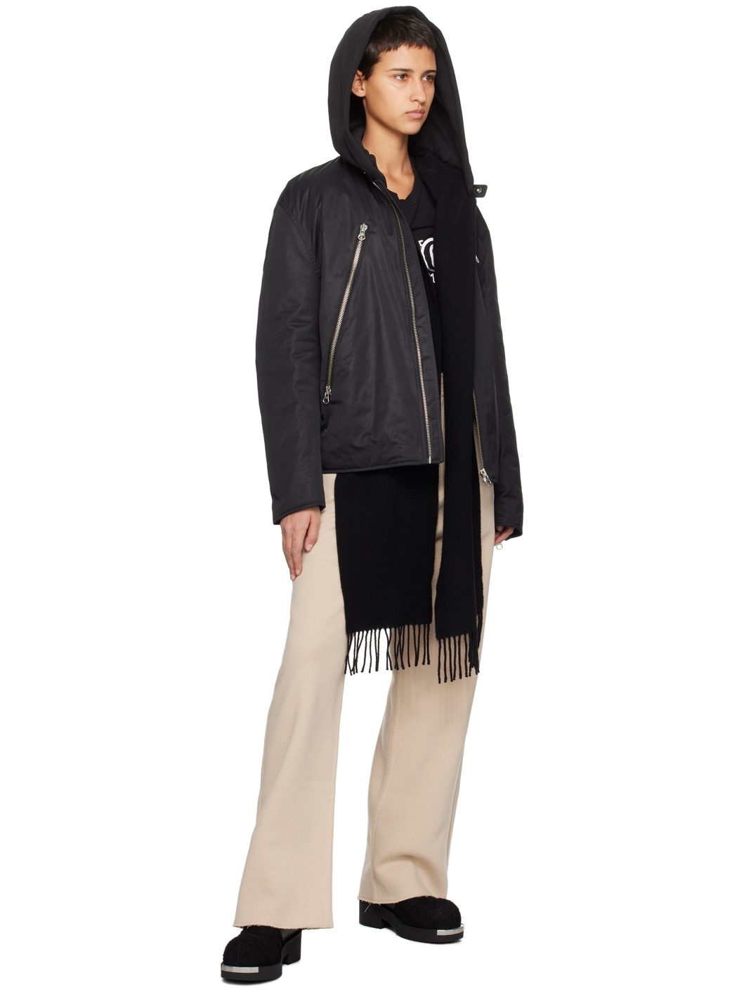 Beige Five-Pocket Jeans - 4