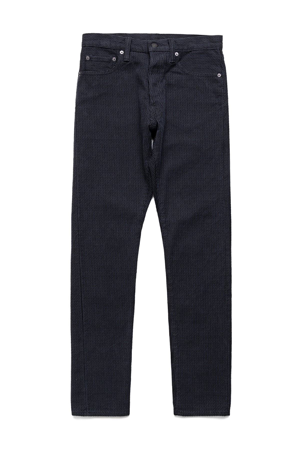 1170-2-BK Sashiko 5P Pants Relax Tapered - Grey x Black - 3