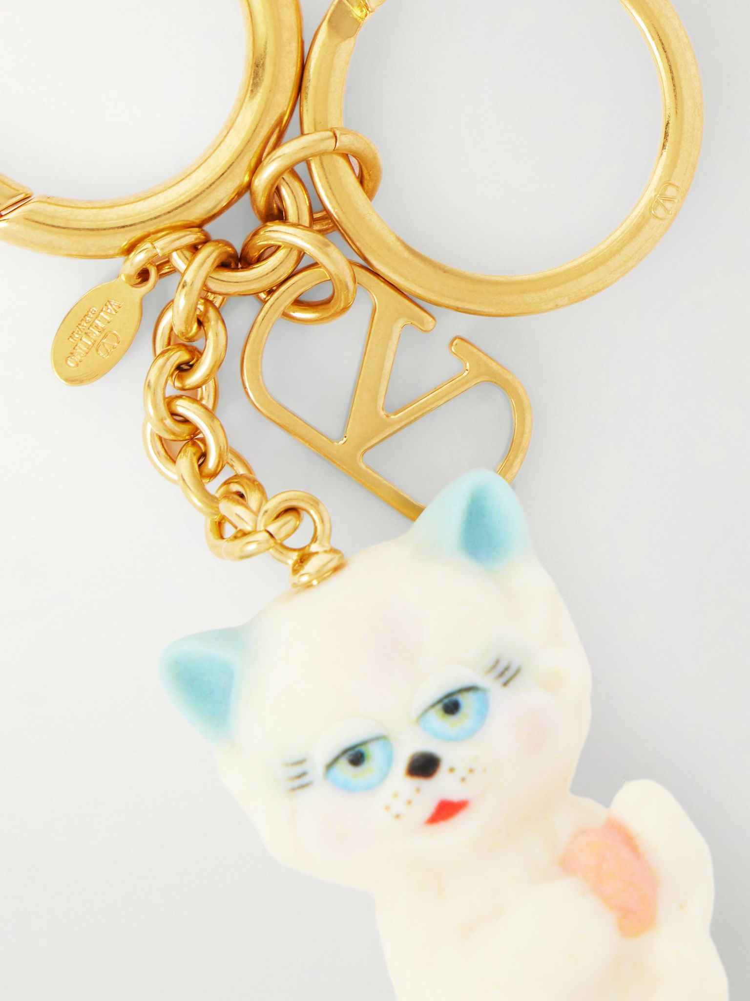Le Chat De La Maison Gold-Tone and Plastic Key Fob Gold - 3