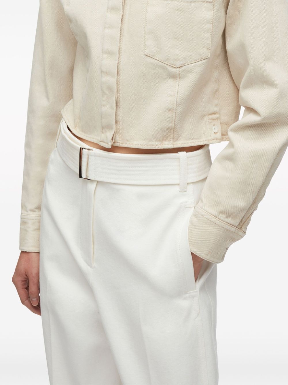 belted tapered trousers - 6