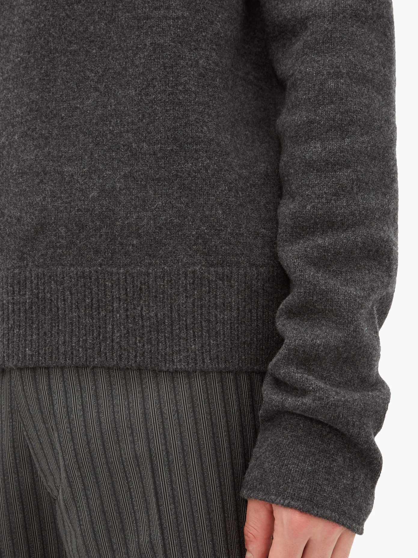 Cut-out roll-neck wool-blend sweater - 4