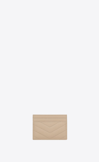 SAINT LAURENT monogram card case in grain de poudre embossed leather outlook