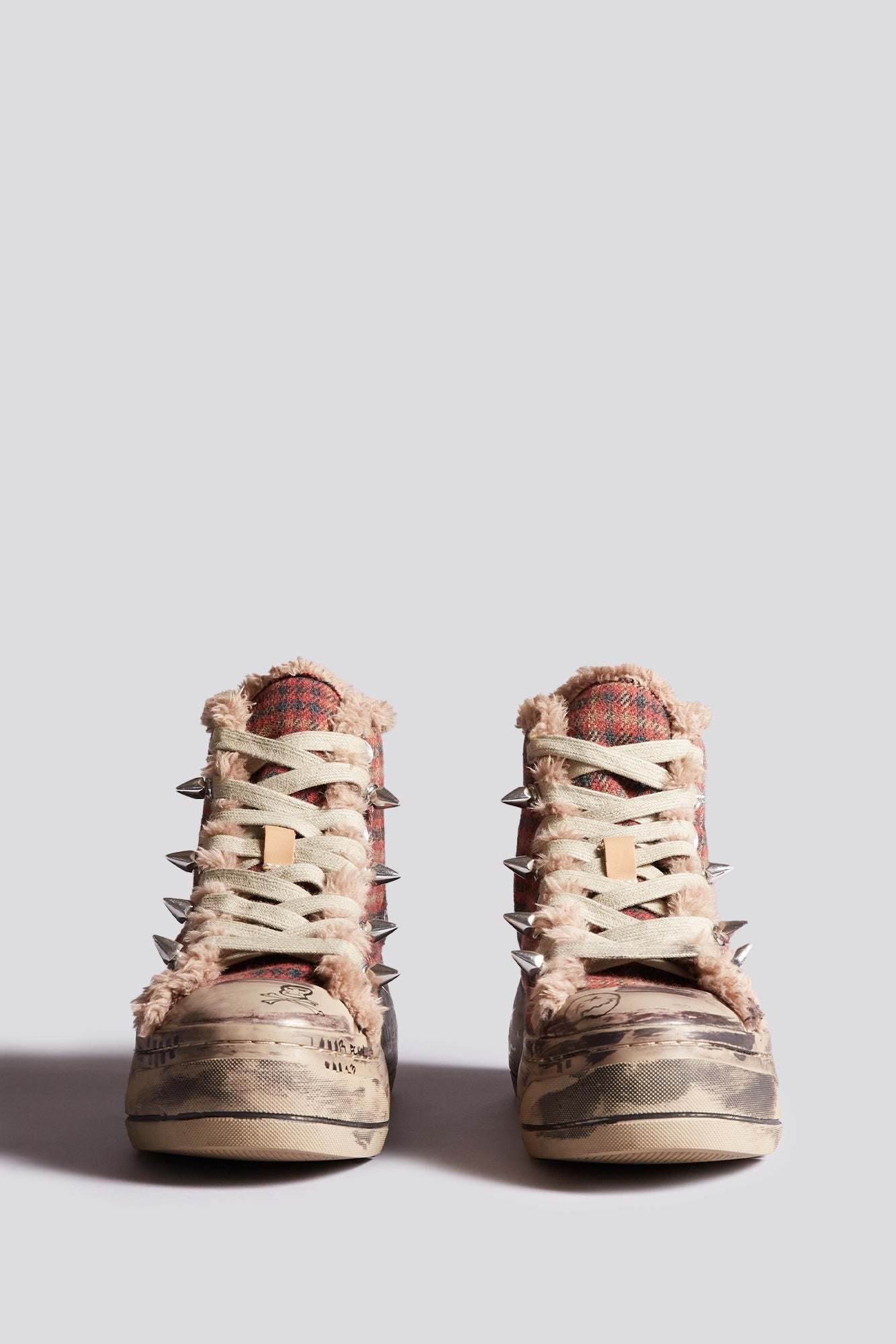 KURT HIGH TOP SNEAKER - RED PLAID - R13 - 2