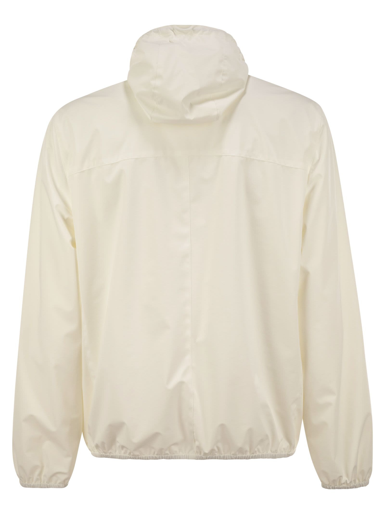 Brunello Cucinelli Men Membranated Nylon Jacket With Logo And Hood - 2