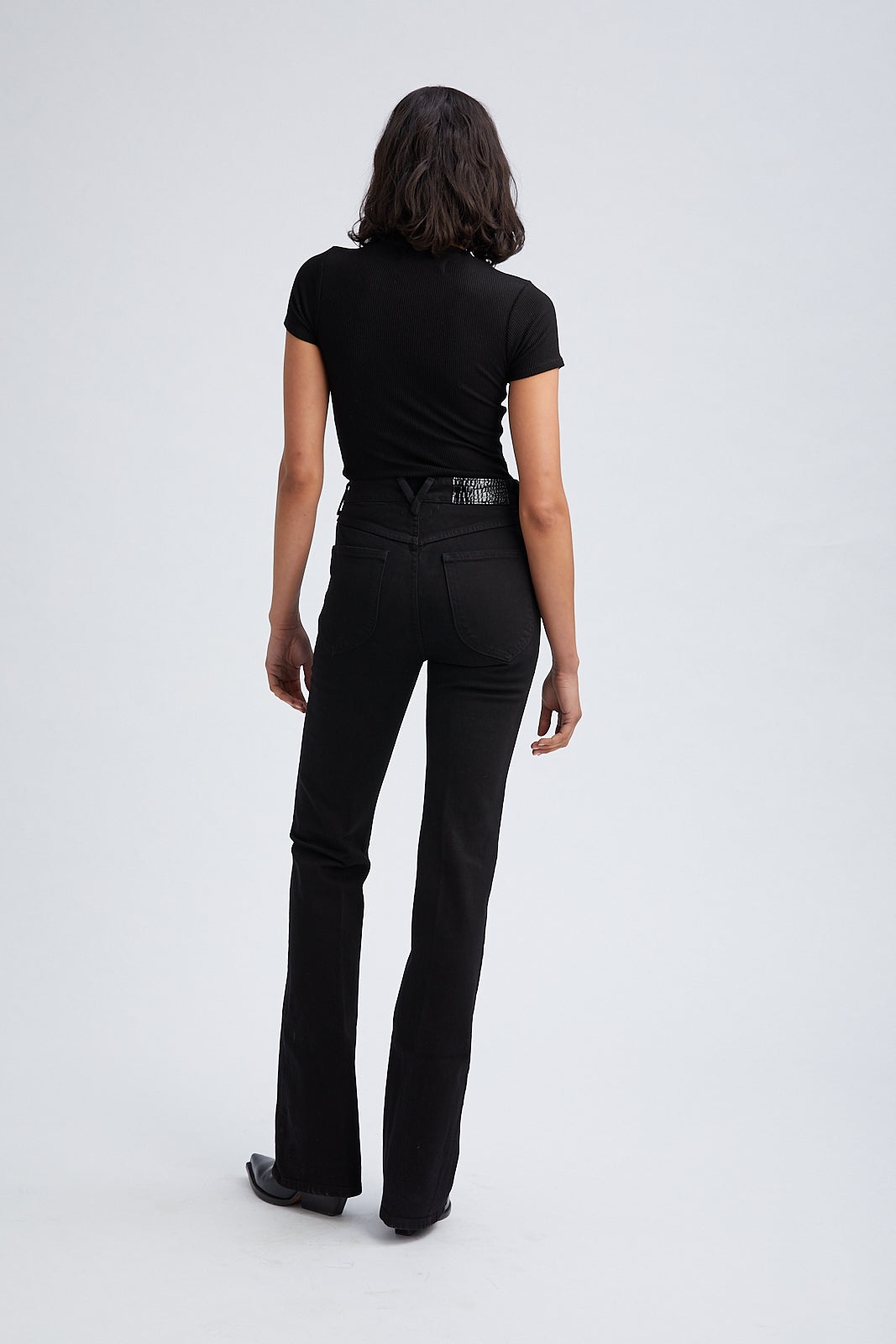 BLACK RIB BABY TEE - 2