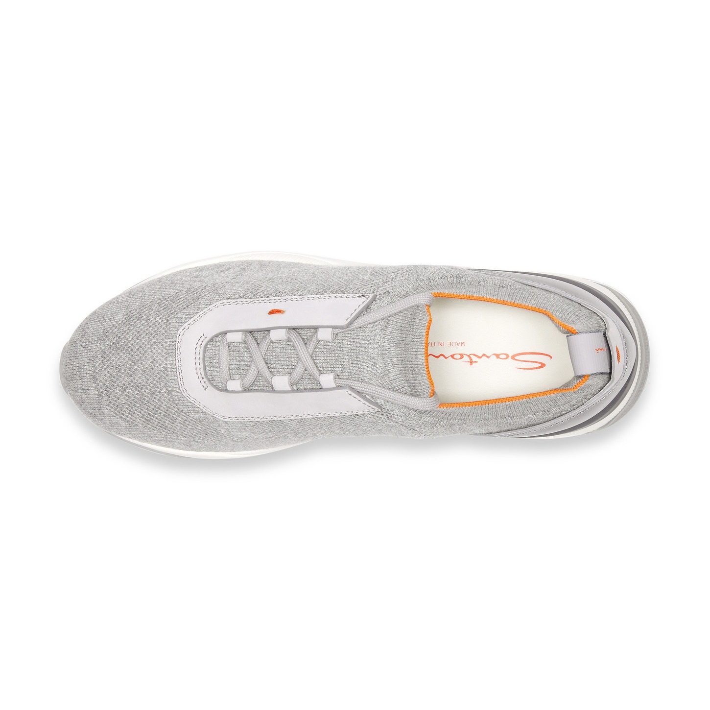 Men's grey stretch knit sneaker - 4
